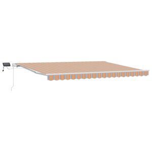 vidaXL Ausziehbare Markise Mehrfarbig 450 x 300 cm Stoff und Aluminium