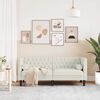 vidaXL Chesterfield-Sofa mit Nackenrollen 2-Sitzer Creme Samt
