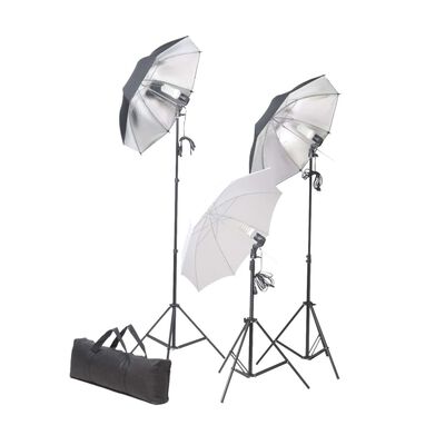 vidaXL Fotostudio-Set mit Lampen, Schirmen, Hintergrund & Reflektor