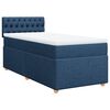 vidaXL Boxspringbett mit Matratze Blau 90x200 cm Stoff