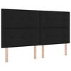 vidaXL LED Kopfteil mit LED-Lichtleisten Schwarz 180 cm Stoff