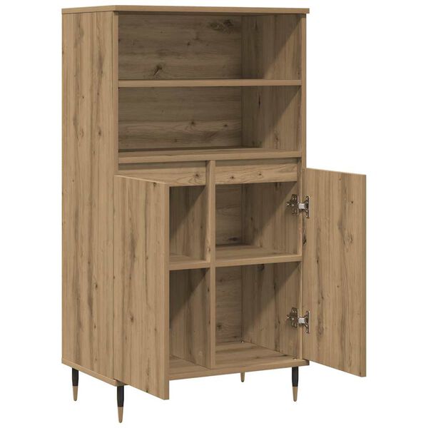 vidaXL Highboard Artisan-Eiche 60x36x110 cm Holzwerkstoff