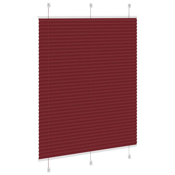 vidaXL Plissee Bordeauxrot 110x150 cm Stoffbreite 109,4 cm Polyester