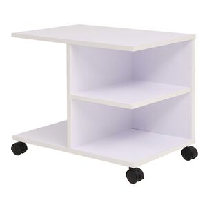 vidaXL Beistelltisch mit Rollen 50&times;35&times;42 cm Wei&szlig;