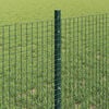 vidaXL Zaun mit Pfosten Gr&uuml;n 0,6 x 50 m Stahl und PVC