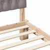 vidaXL Bettgestell mit gepolstertem Kopfteil Braun 150 x 200 cm