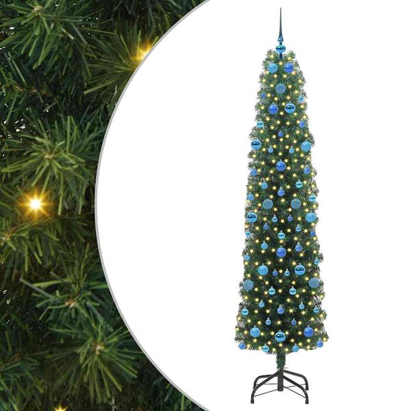 vidaXL K&uuml;nstlicher Weihnachtsbaum mit 300 LEDs mit St&auml;nder Gr&uuml;n 210 cm