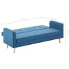 vidaXL Sofa Stoff Blau