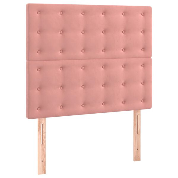 vidaXL Kopfteil Rosa 100 x 5 x 118/128 cm Samt