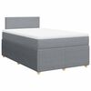 vidaXL Boxspringbett mit Matratze Hellgrau 120x200 cm Stoff