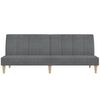 vidaXL Schlafsofa 2-Sitzer mit Hocker Hellgrau Stoff