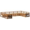 vidaXL Outdoor-Sofagarnitur 9 stk. Natur Massivholz Akazie