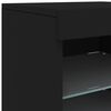 vidaXL Sideboard mit LED-Leuchten Schwarz 123x37x67 cm