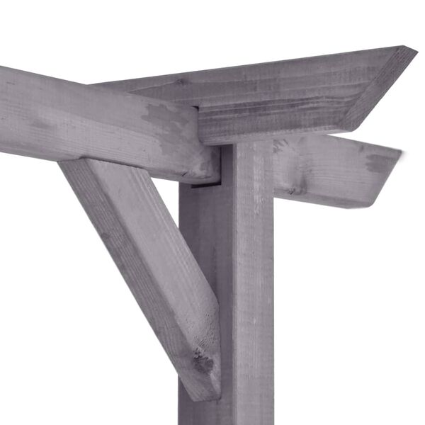 vidaXL Garten-Pergola Grau 400x40x205 cm Imprägniertes Kiefernholz