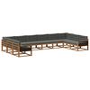 vidaXL Outdoor-Sofagarnitur 10 stk. Natur und Anthrazit