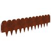 vidaXL Raseneinfassung 10 pcs 103 x 25 cm Stahl Rostig