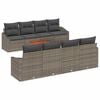 vidaXL Gartensofa-set 9 stk. Grau Poly-Rattan