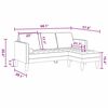 vidaXL Sofa Set mit Kissen 2 pcs Dunkelgrau Polyester