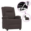 vidaXL Relaxsessel Elektrisch Dunkelbraun Stoff
