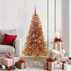 vidaXL Weihnachtsbaum mit 150 LEDs mit St&auml;nder Gold 150 cm PET