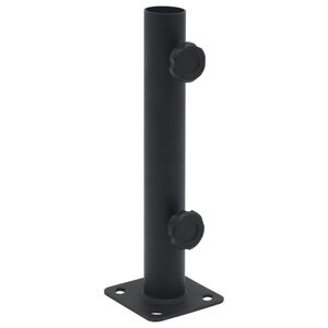 vidaXL Sonnenschirmst&auml;nder f&uuml;r &Oslash;32/34/38 mm Mast Mattschwarz Stahl