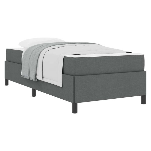 vidaXL Boxspringbett Dunkelgrau 90 x 200 cm Stoff