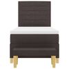 vidaXL Boxspringbett mit Matratze Dunkelbraun 90 x 190 cm Stoff