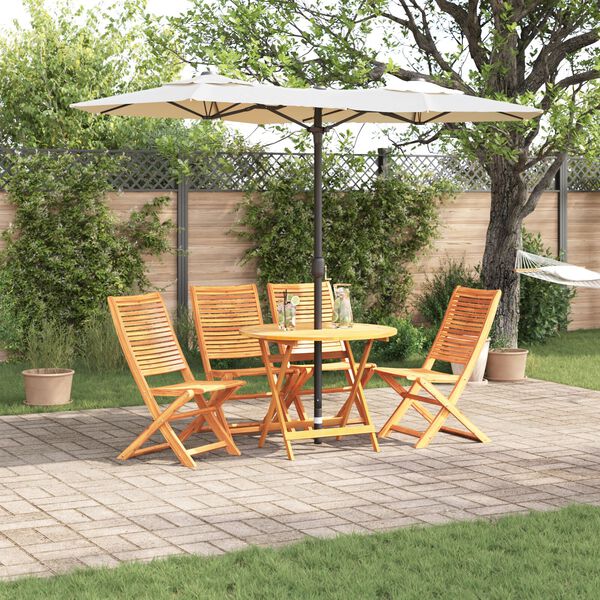 vidaXL Garten Essgruppe 5 pcs Braun Akazie Massivholz