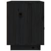 vidaXL Nachttische 2 Stk. Schwarz 40x34x45 cm Massivholz Kiefer