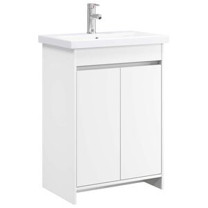 vidaXL Badezimmerm&ouml;bel-Set Wei&szlig; 81 x 40 x 84,5 cm Holzwerkstoff