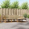 vidaXL Outdoor-Sofagarnitur mit Kissen 4 pcs Natur und Beige