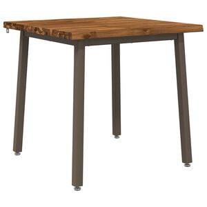 vidaXL 60 x 55 x 75 cm Massivholz Akazie Natur und Kaffee Rechtwinklig