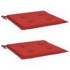 vidaXL Gartenstuhl-Kissen 2 Stk. Rot 40x40x4 cm Oxford-Gewebe