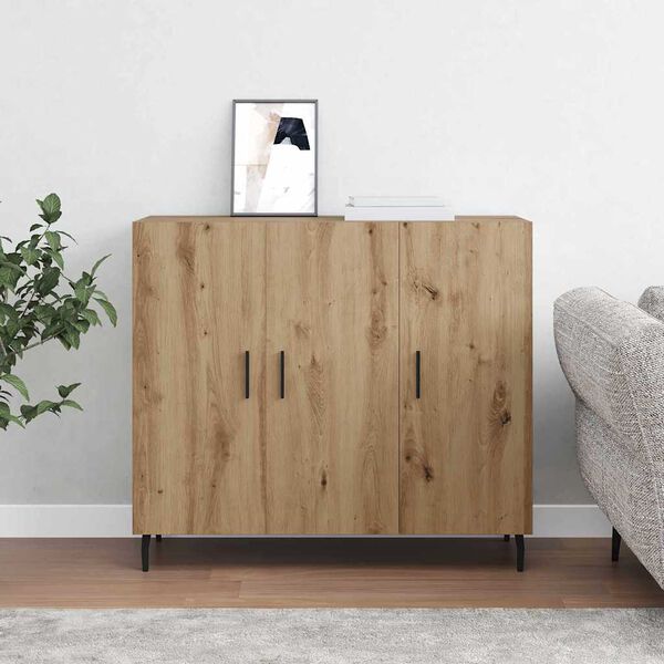 vidaXL Sideboard Artisan-Eiche 90 x 34 x 80 cm Holzwerkstoff