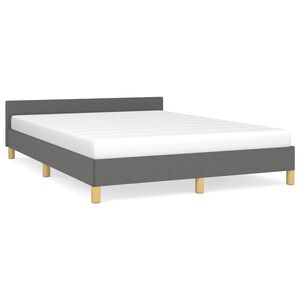 vidaXL Bettgestell ohne Matratze Dunkelgrau 140x190 cm Stoff