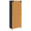 vidaXL Highboard 2 pcs Schwarz Eichen-Optik Engineered Wood und Glas