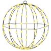 vidaXL Ball mit 192 LEDs 2 pcs Warmwei&szlig; 40 x 40 x 43,5 cm Metall