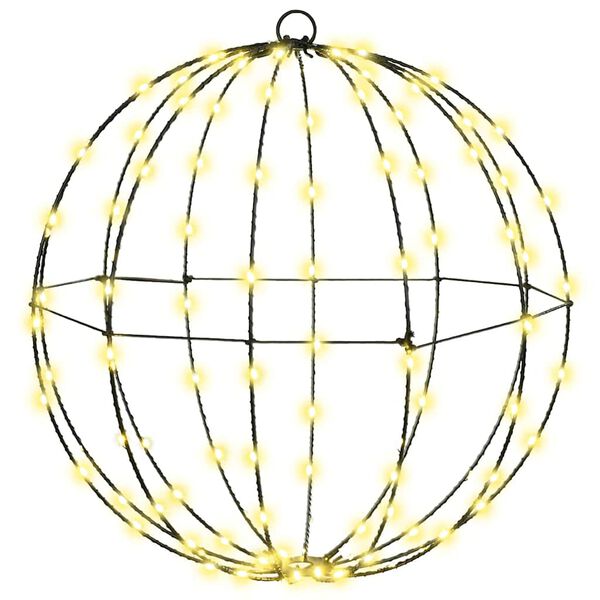 vidaXL Ball mit 192 LEDs 2 pcs Warmwei&szlig; 40 x 40 x 43,5 cm Metall