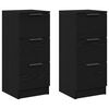 vidaXL Sideboards 2 pcs Schwarz Eichen-Optik 30 x 30 x 70 cm