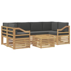 vidaXL Outdoor-Sofagarnitur 7 stk. Wei&szlig; und Anthrazit Polyester