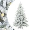 vidaXL K&uuml;nstlicher klappbarer Weihnachtsbaum Wei&szlig; 240 cm PVC und Stahl