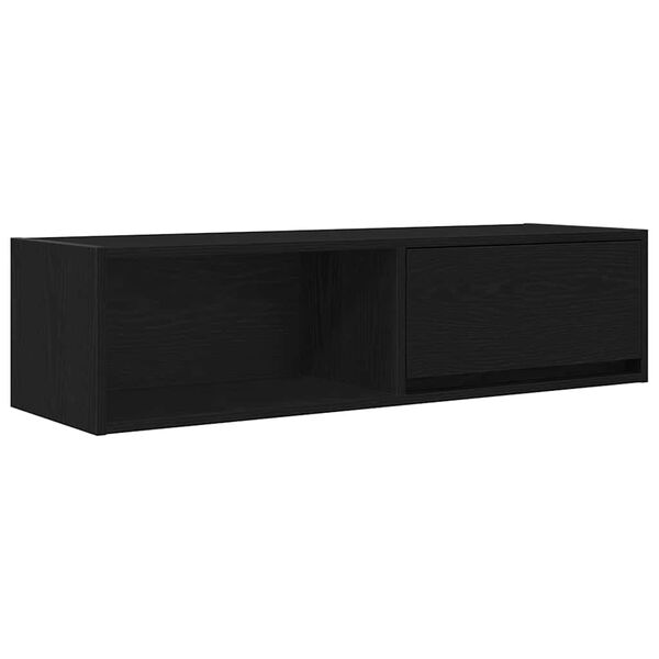 vidaXL TV-Schrank Schwarz Eichen-Optik 100x31x25,5 cm Holzwerkstoff
