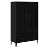 vidaXL Highboard Schwarze Eiche 70 x 31 x 115 cm Holzwerkstoff