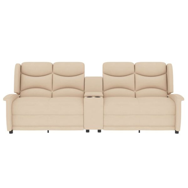 vidaXL 4-Sitzer Massagesessel mit Getränkehalter Creme