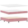vidaXL Boxspringbett mit Matratze Rosa 200 x 200 cm Polyester