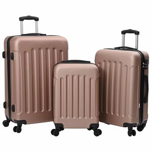vidaXL Koffer 3 Stk. Ros&eacute;gold 50 x 31 x 78 cm ABS Kunststoff
