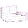 vidaXL Boxspringbett mit Matratze Dunkelgrau 90x190 cm Taupe Stoff