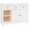 vidaXL Sideboard Wei&szlig; 100x35x74 cm Massivholz Kiefer