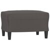 vidaXL 3-Sitzer-Sofa mit Hocker Grau 180 cm Kunstleder