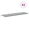 vidaXL Gartenbank-Auflagen 2 Stk. Melange Hellgrau 200x50x7 cm Stoff